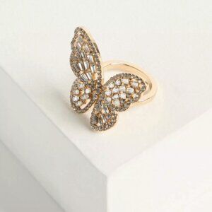 TORRID GOLD BUTTERFLY STATEMENT RING 12